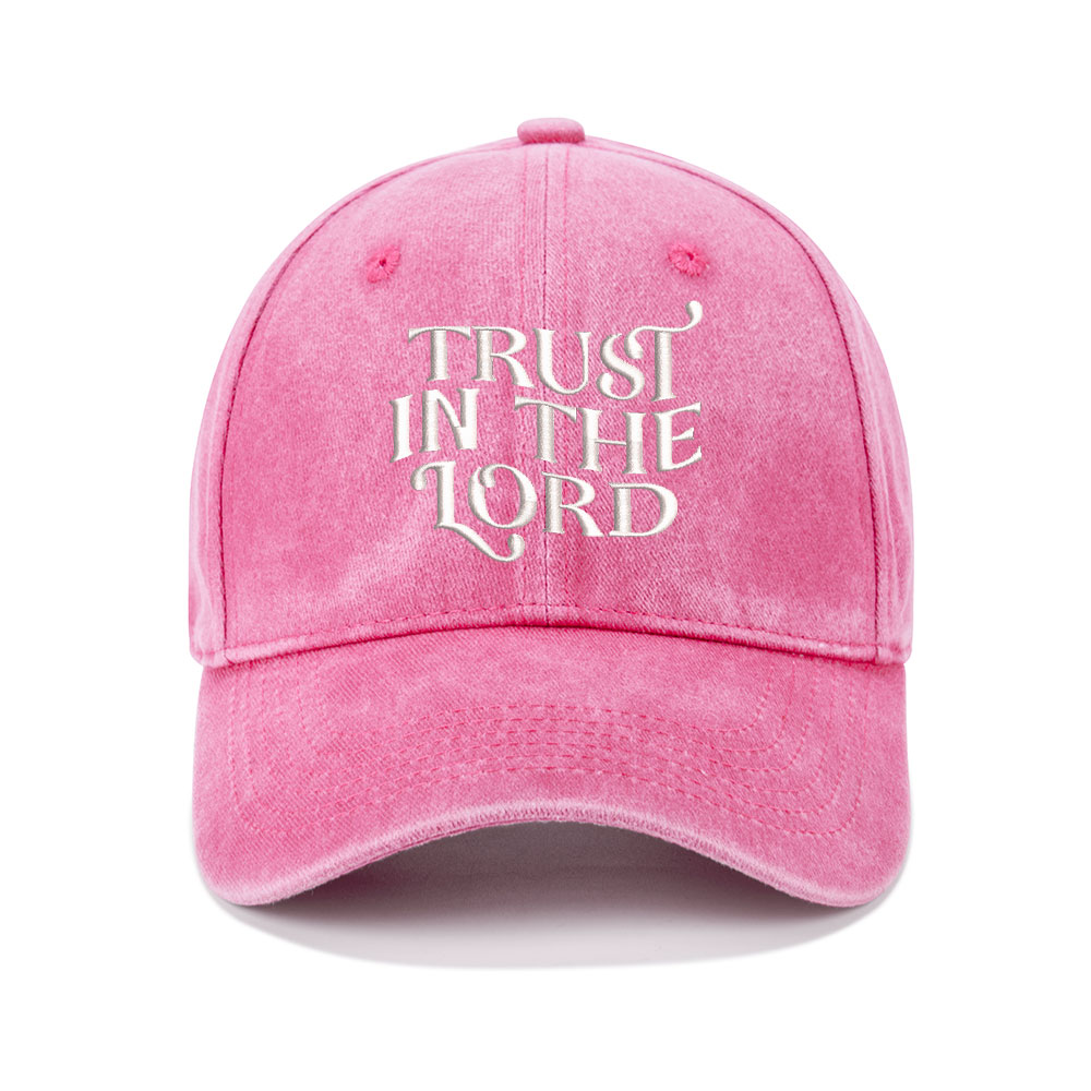 Trust In The Lord Christian Washed Hat-Teevibe
