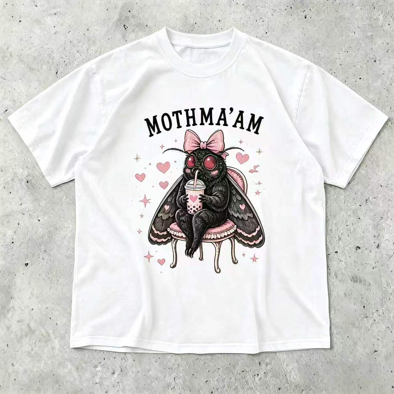 Mothma’am Cute Mothman Bubble Tea T‑Shirt