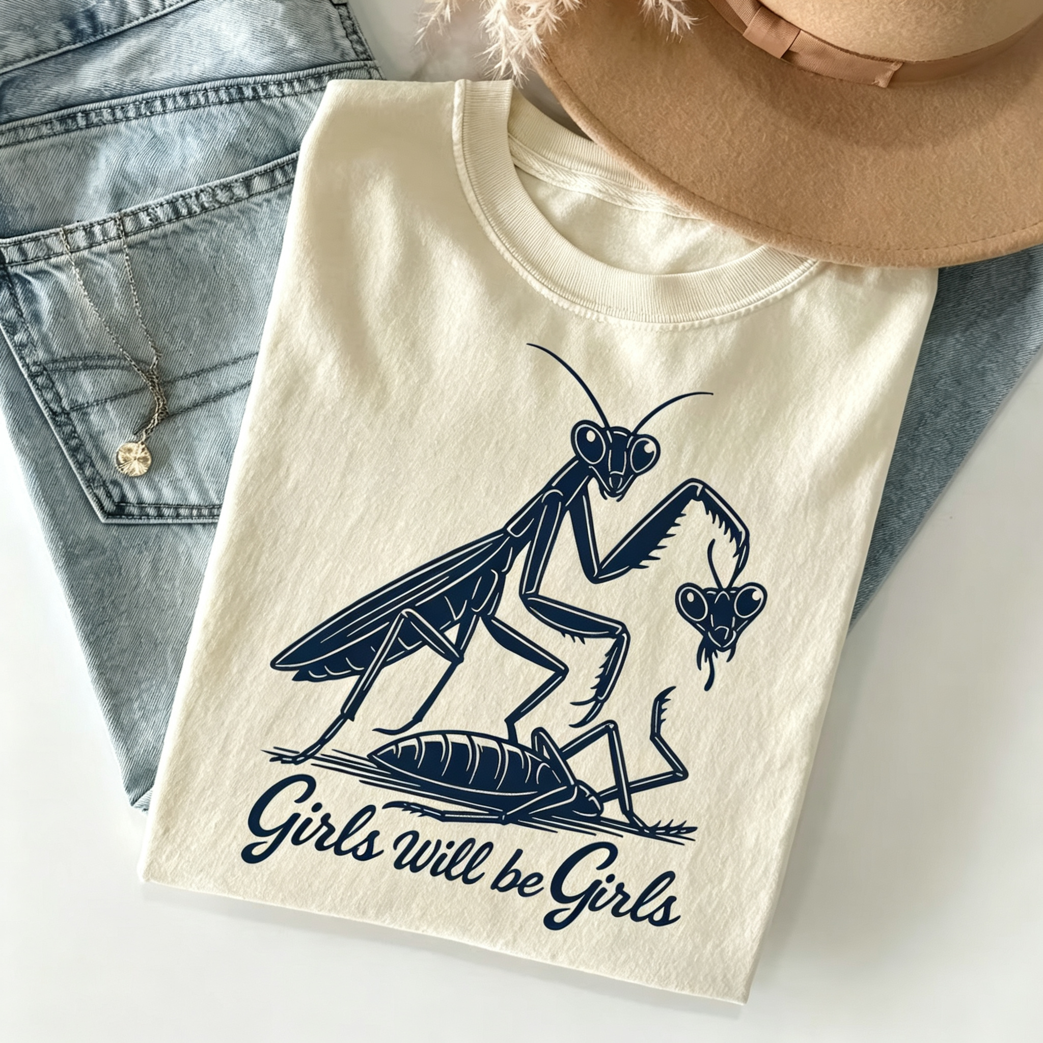 Girls Will Be Girls Mantis T‑Shirt