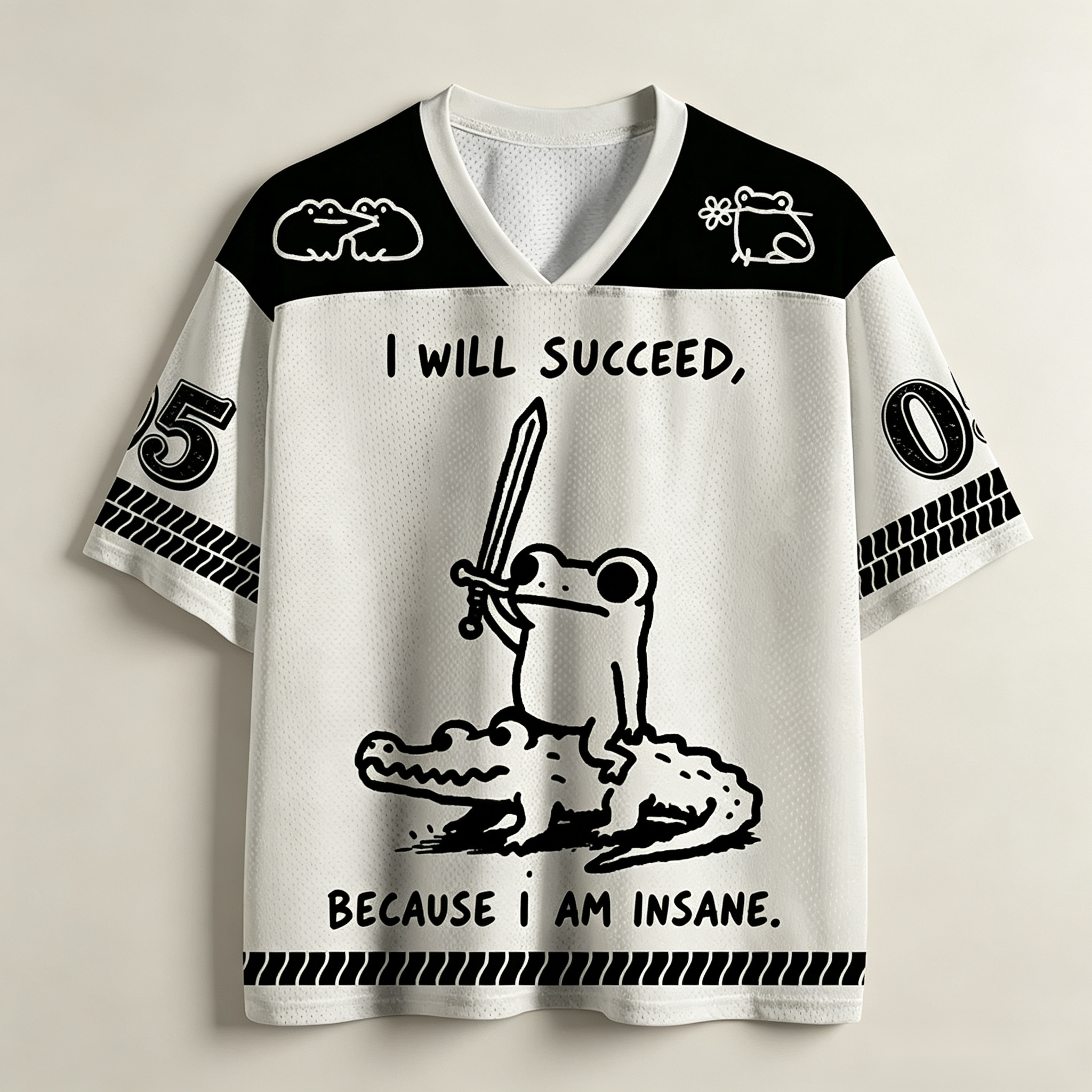 Warrior Frog Funny Meme Mesh Jersey