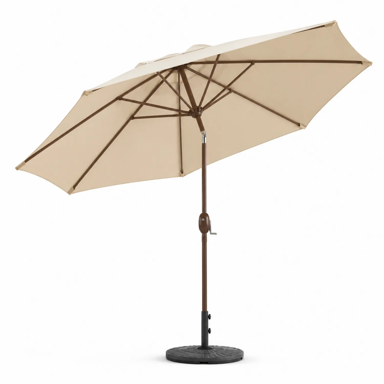 Ombrellone Rotondo 300 cm Poliestere Acciaio Beige