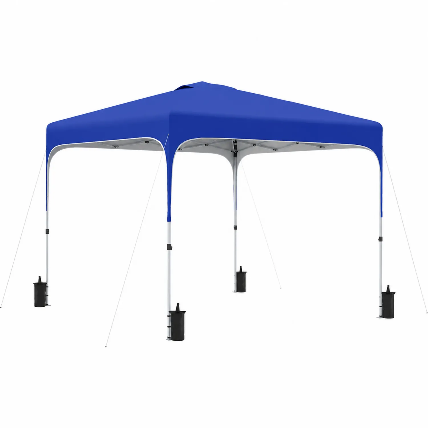 Tenda pieghevole in alluminio con telo in poliestere blu 3x3 m