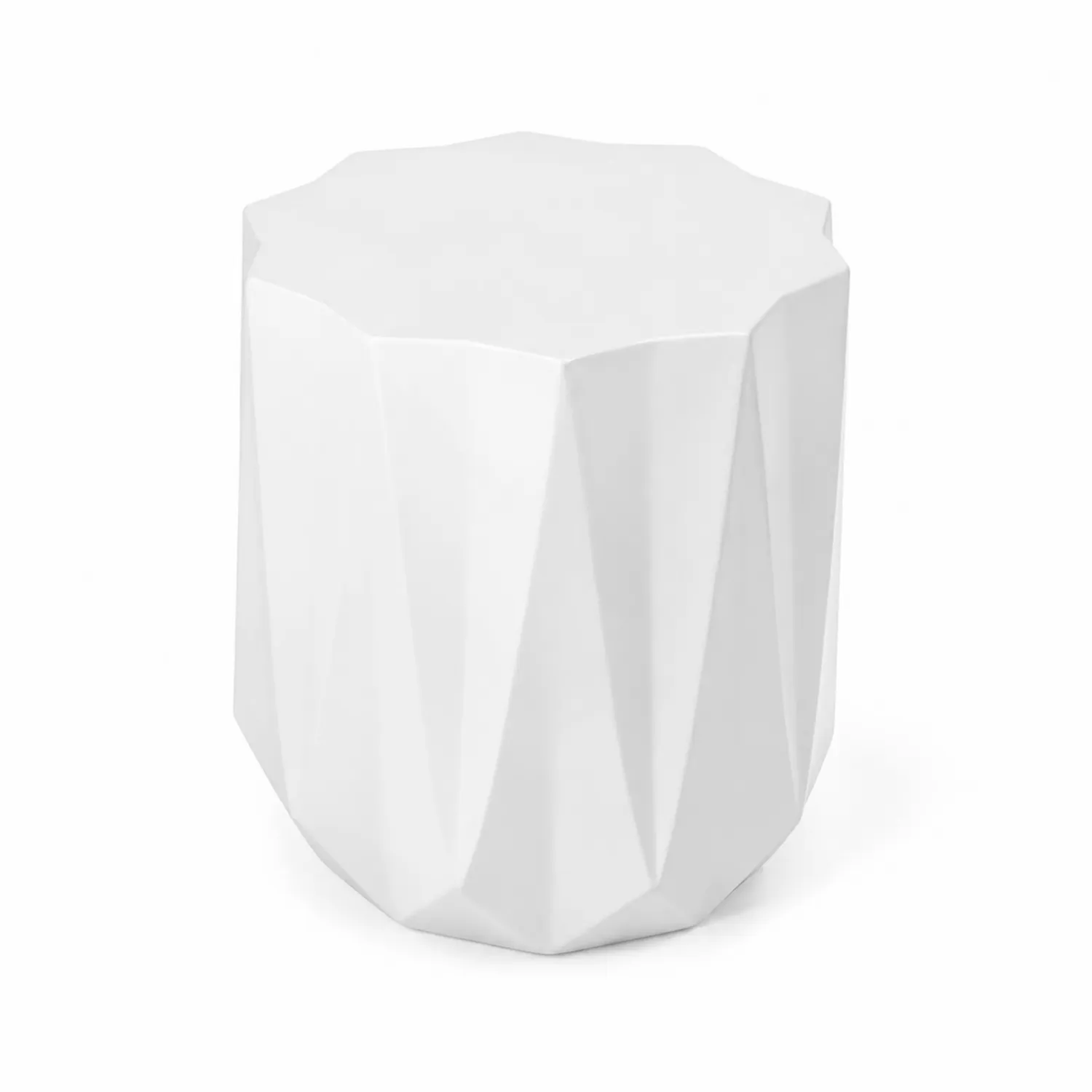 Tavolino in Polipropilene Bianco Geometrico