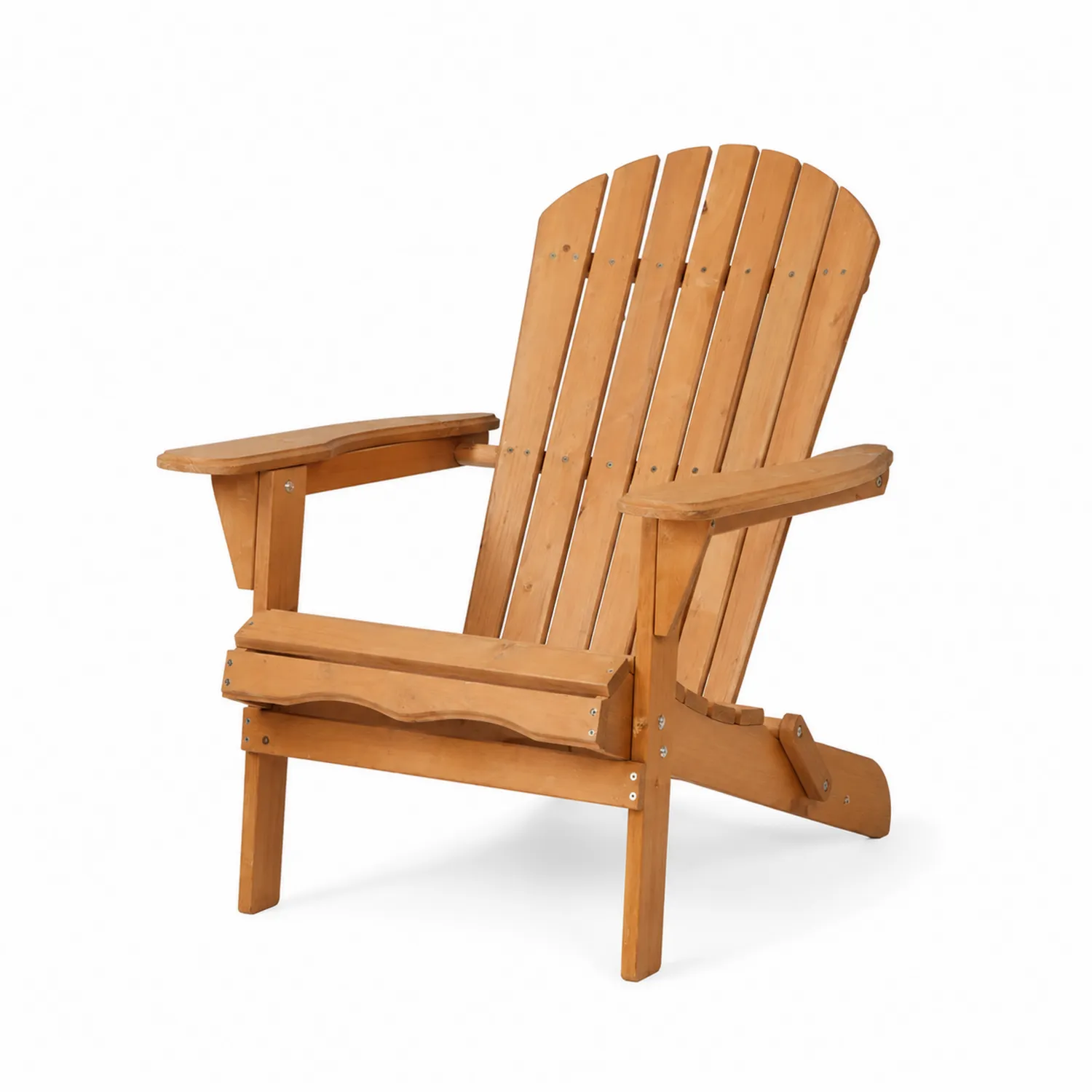 Sedia Adirondack in Legno Massello Marrone Naturale