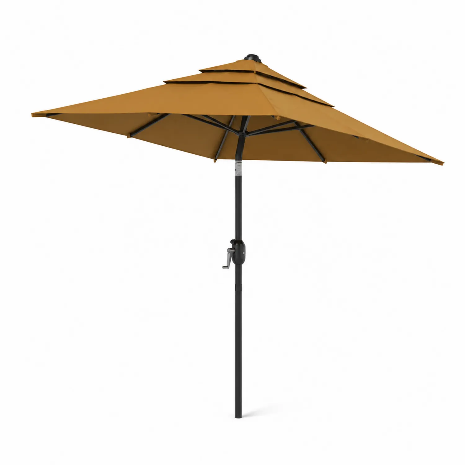 Ombrellone da giardino rotondo 300cm poliestere marrone