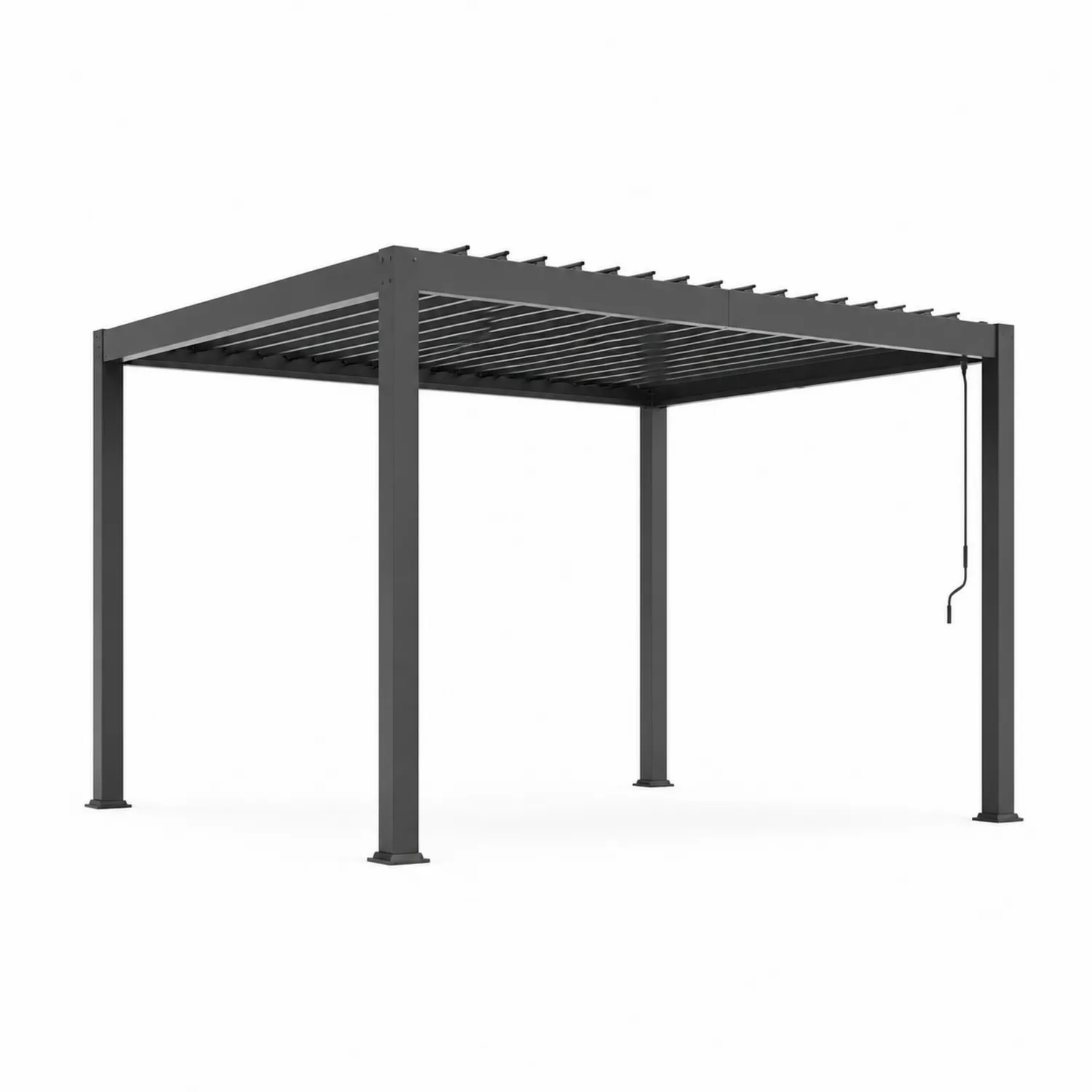 Pergolato in Alluminio Grigio 300x300 cm