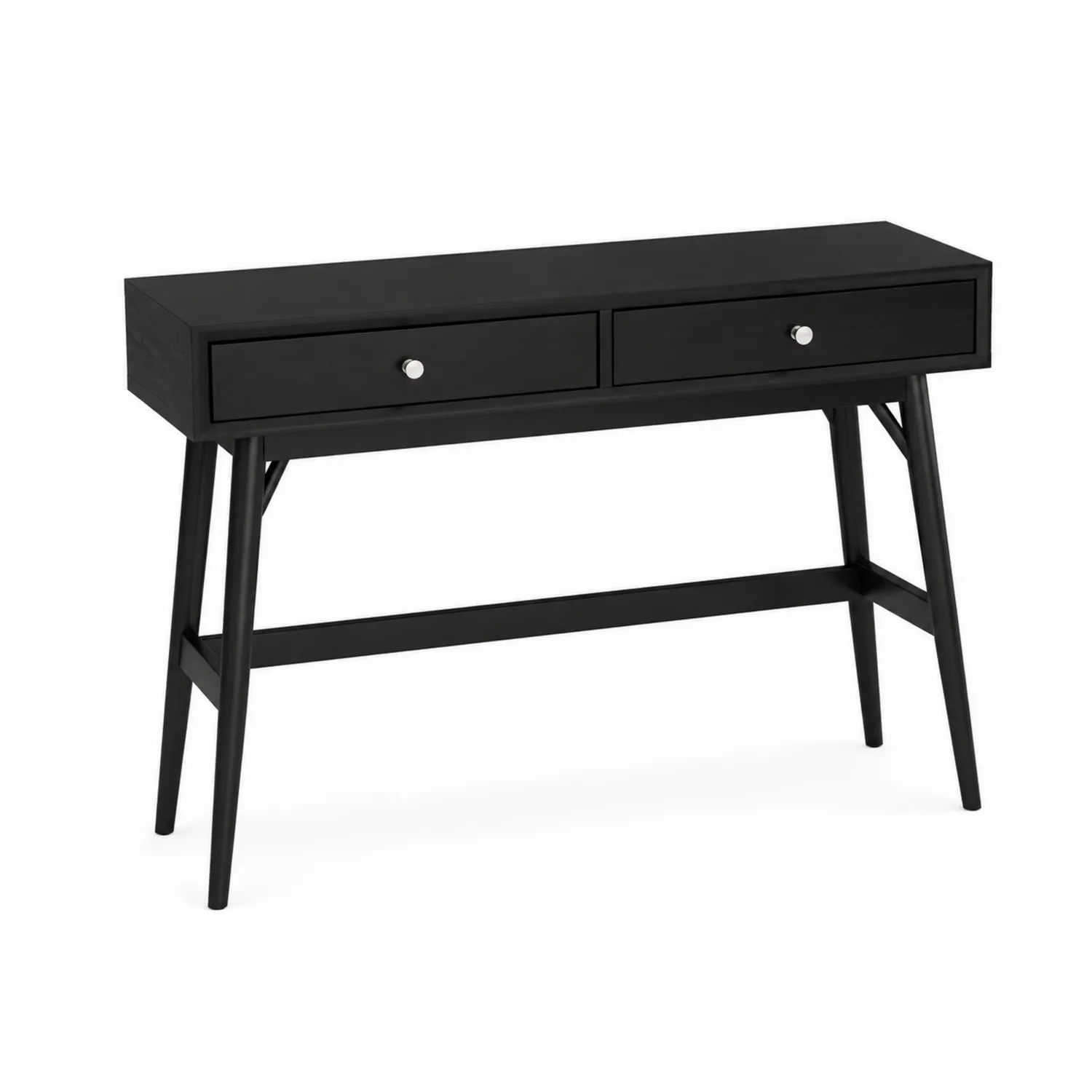 Consolle tavolo rettangolare con cassetti in legno nero