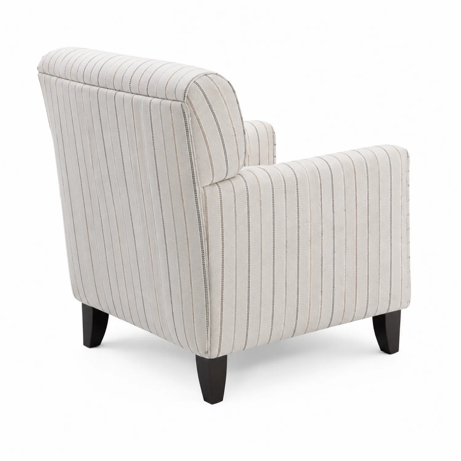 Poltrona in Tessuto a Strisce Beige