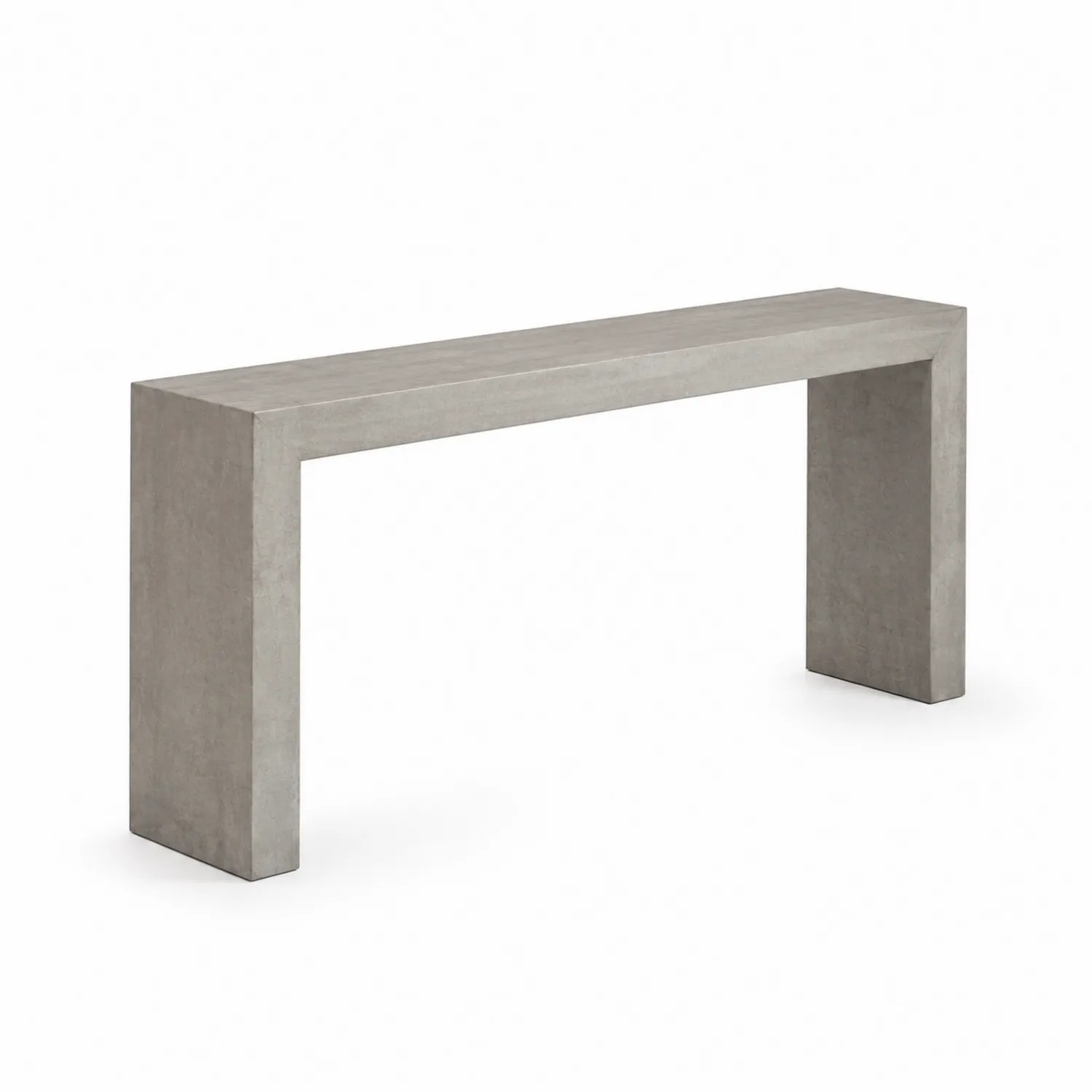 Tavolo consolle in calcestruzzo grigio 120x35x75 cm