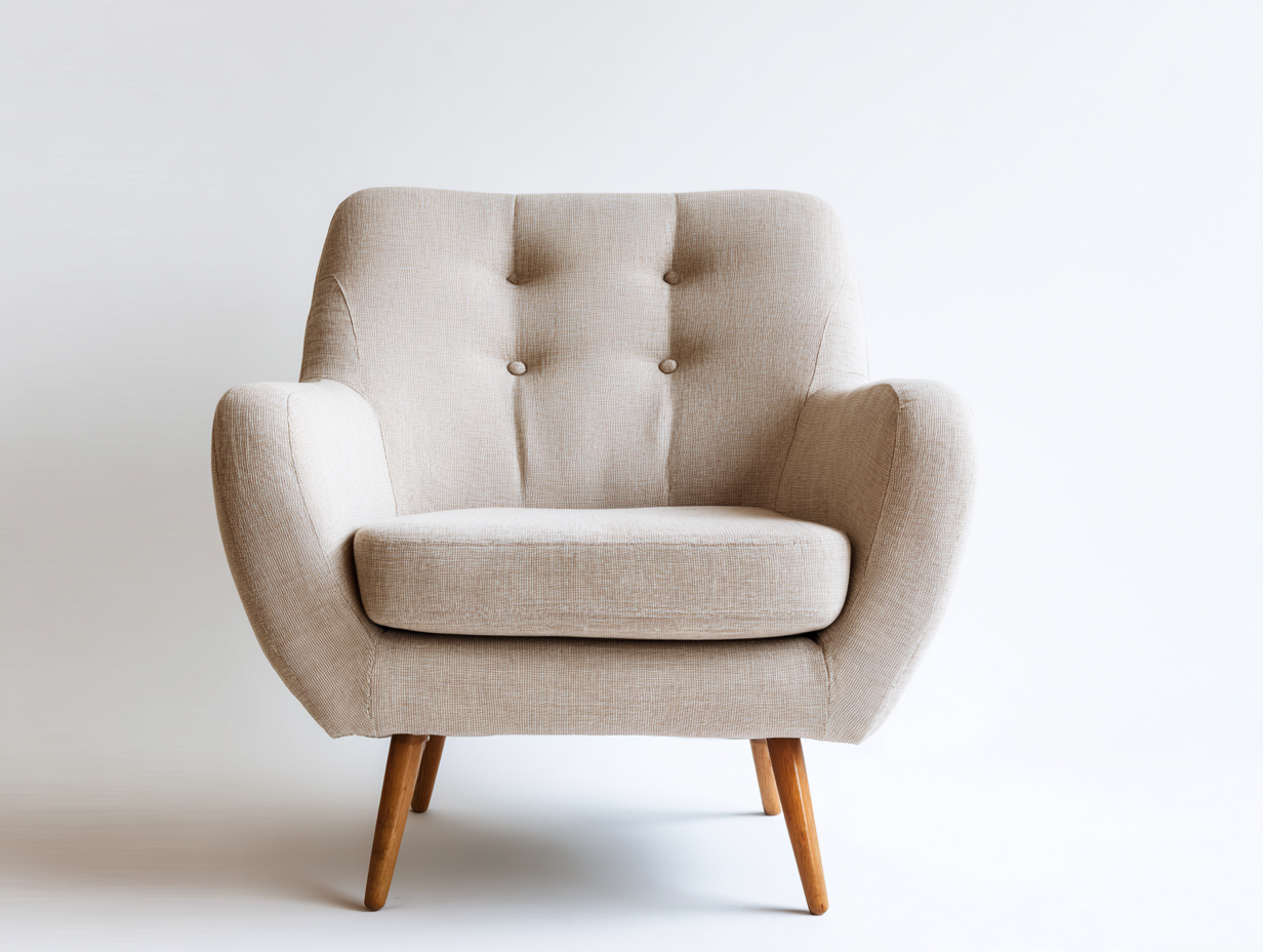 Poltrona in tessuto-tessuto-legno-77x81x86 cm-beige-stile moderno rétro-Niriajahaus