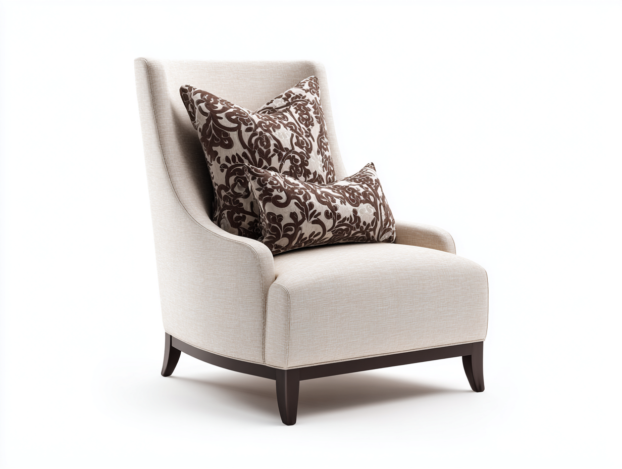 Poltrona in tessuto-tessuto-legno-76x88x92 cm-beige-stile classico moderno-Niriajahaus