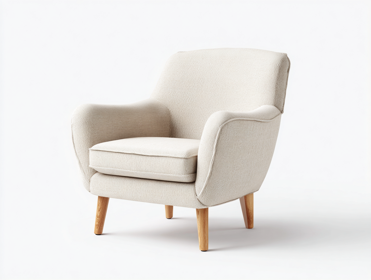 Poltrona in tessuto-tessuto-legno-74x79x83 cm-beige-stile nordico moderno-Niriajahaus