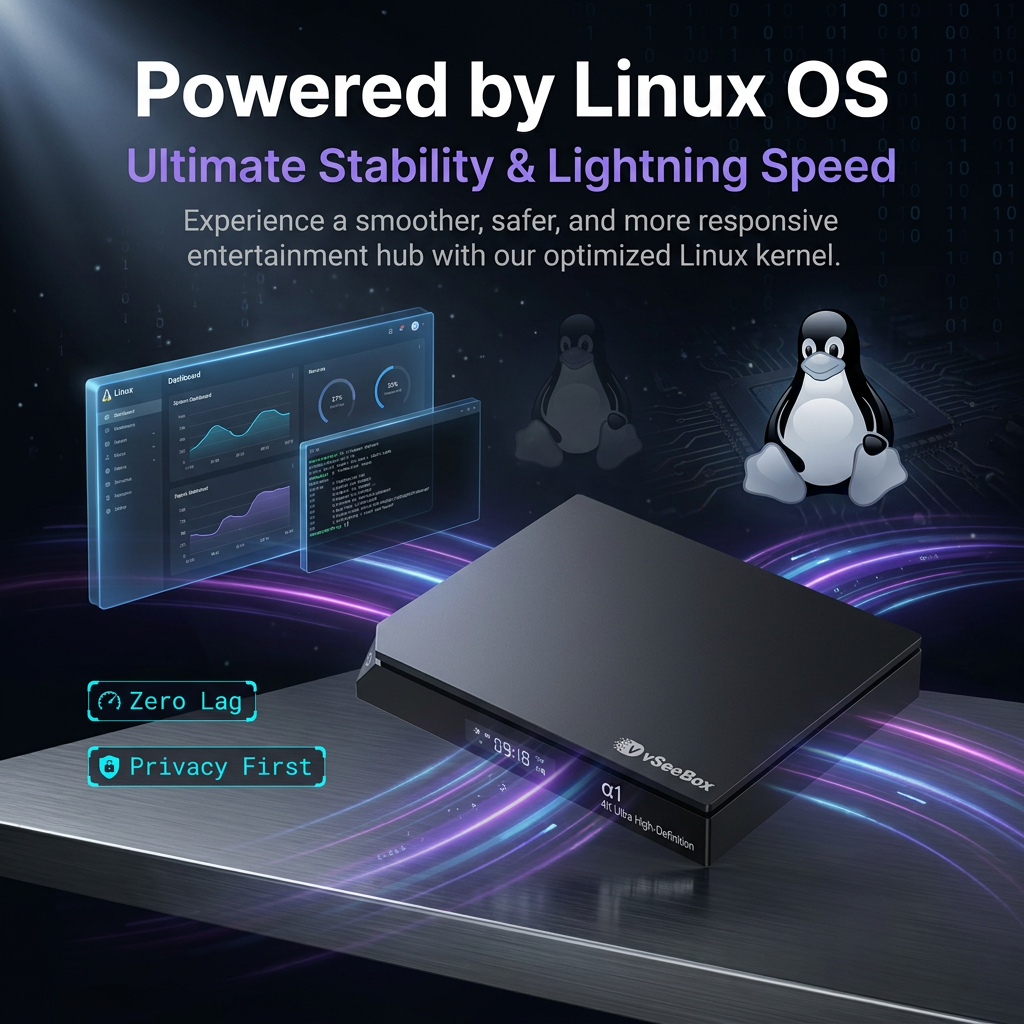 vSeeBox α1 4K HDR Linux Media Player with AV1 Decoder