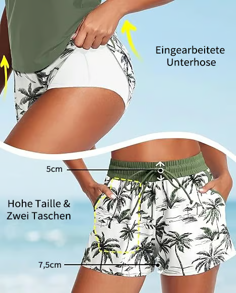 ⏰ 3-teiliger Tankini mit Shorts 🔥 Kostenloser Versand