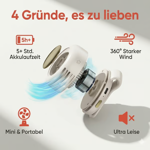 🌀Tragbarer, leiser Mini-Bladeless-Elektroventilator