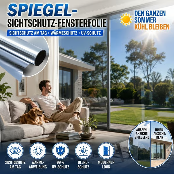 ✨ Sichtschutz- und Hitzeschutzfolie für Fenster