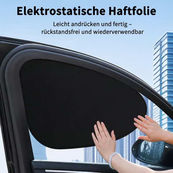🚗Elektrostatische Sonnenschutzfolie für Autoseitenfenster – Sichtschutz, Hitzeschutz und Sonnenblende