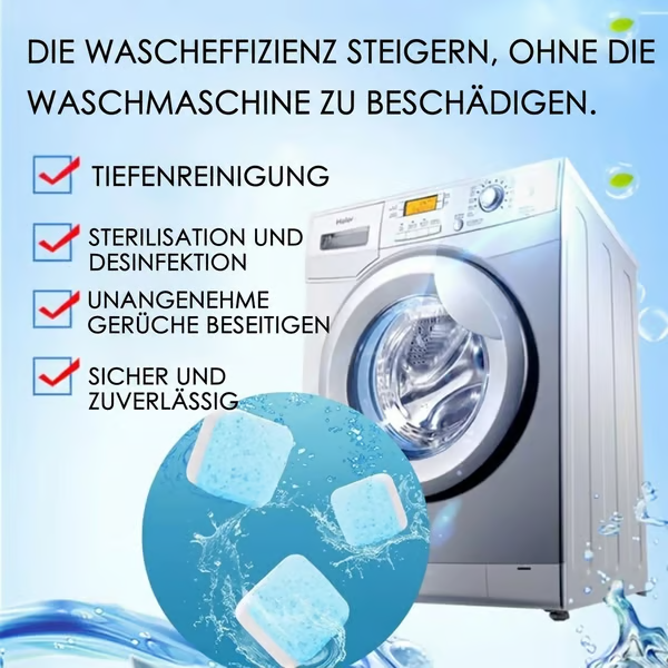 🔥Leistungsstarke Reinigungstabletten für Waschmaschinen – beseitigen schnell versteckte Bakterien und unangenehme Gerüche
