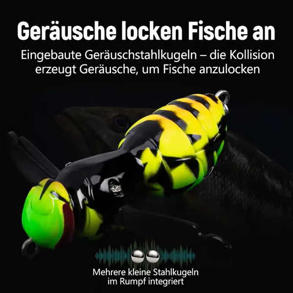 🐟Tödliche Versuchung🐝 Bionic Wasp Topwater Lure 🔥 Triggers Explosive, Violent Surface Strikes!