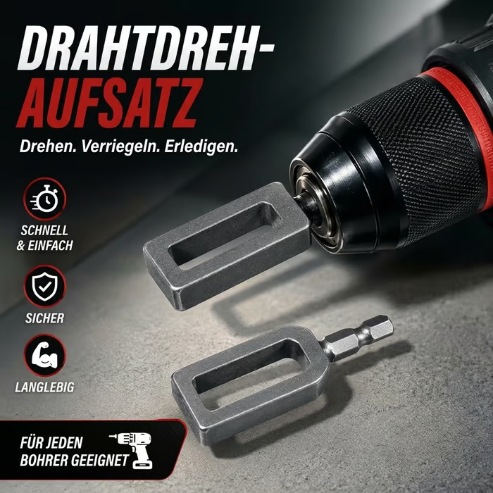 🧰 Stahldraht‑Verdrehwerkzeug für Bohrmaschinen – Schnelles Festziehen & automatische Drahtverdreh‑Aufsatzvorrichtung