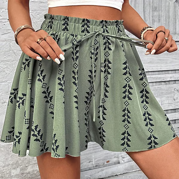 🔥💃 Damen-Shorts mit Bohemian-Print und hohem Bund