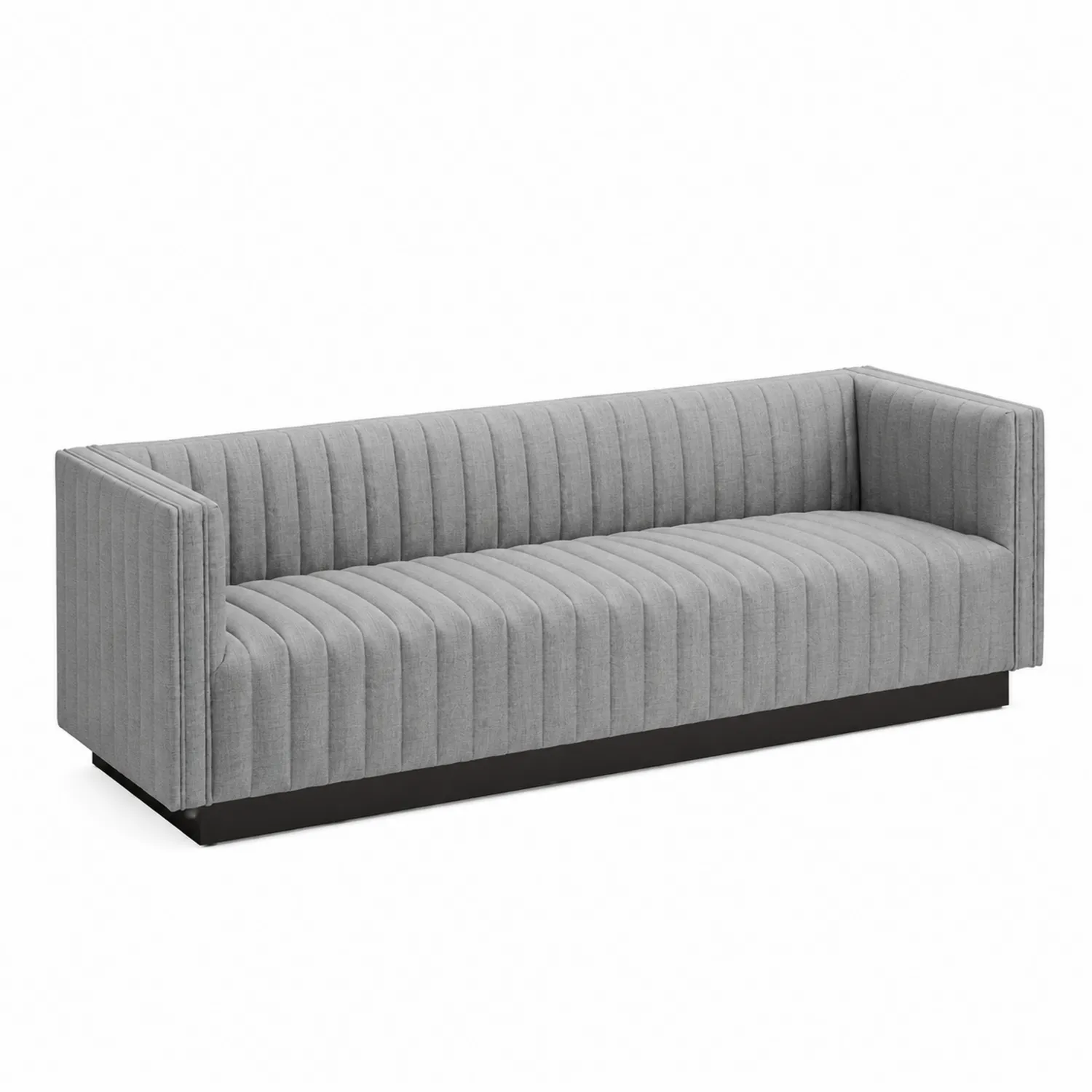 Sofa Dreisitzer Metallbasis Grau 220x85x72 cm-Classicvillaa