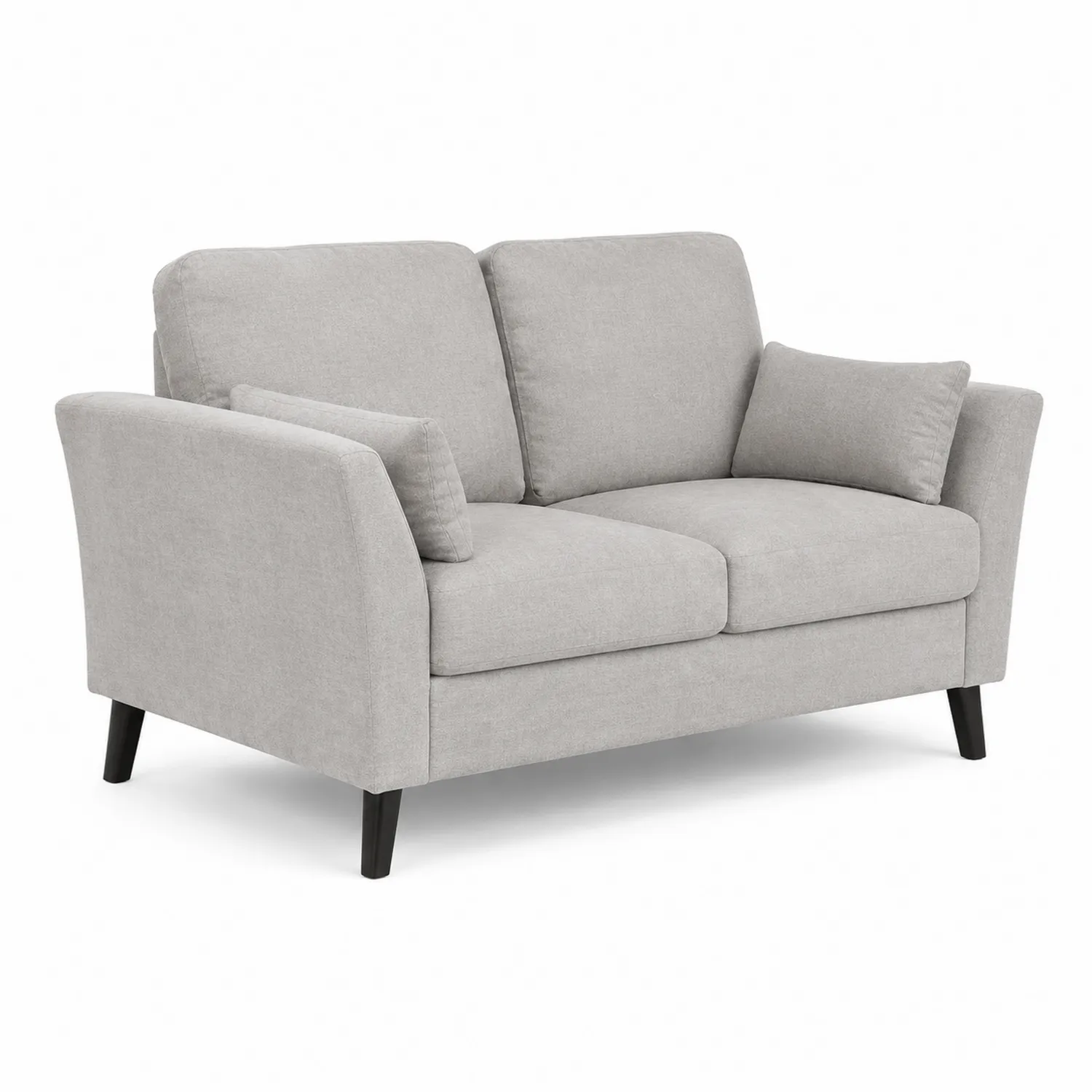 Zweisitzer Sofa Stoff Hellgrau 150cm-Classicvillaa
