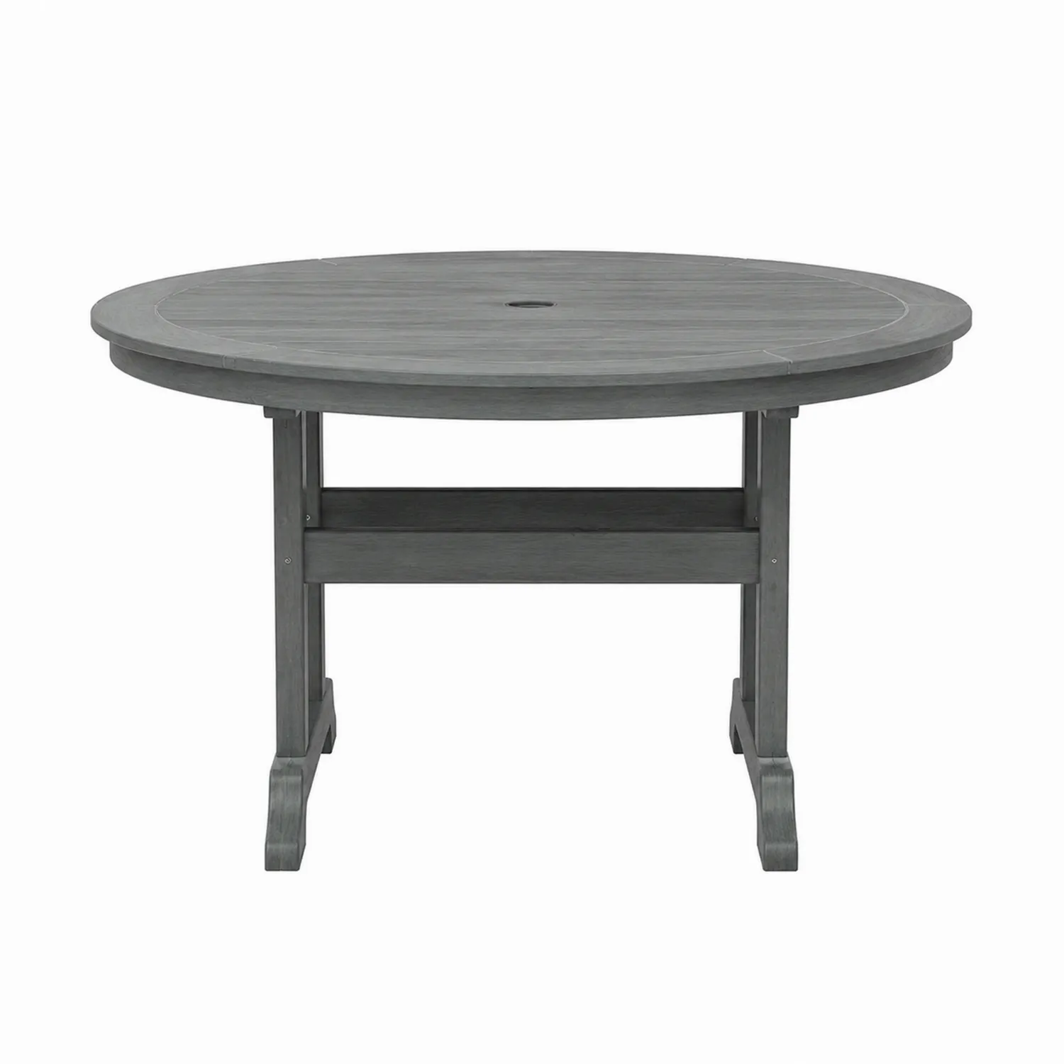 Runder Gartentisch Eukalyptusholz Grau Ø120 cm-Classicvillaa