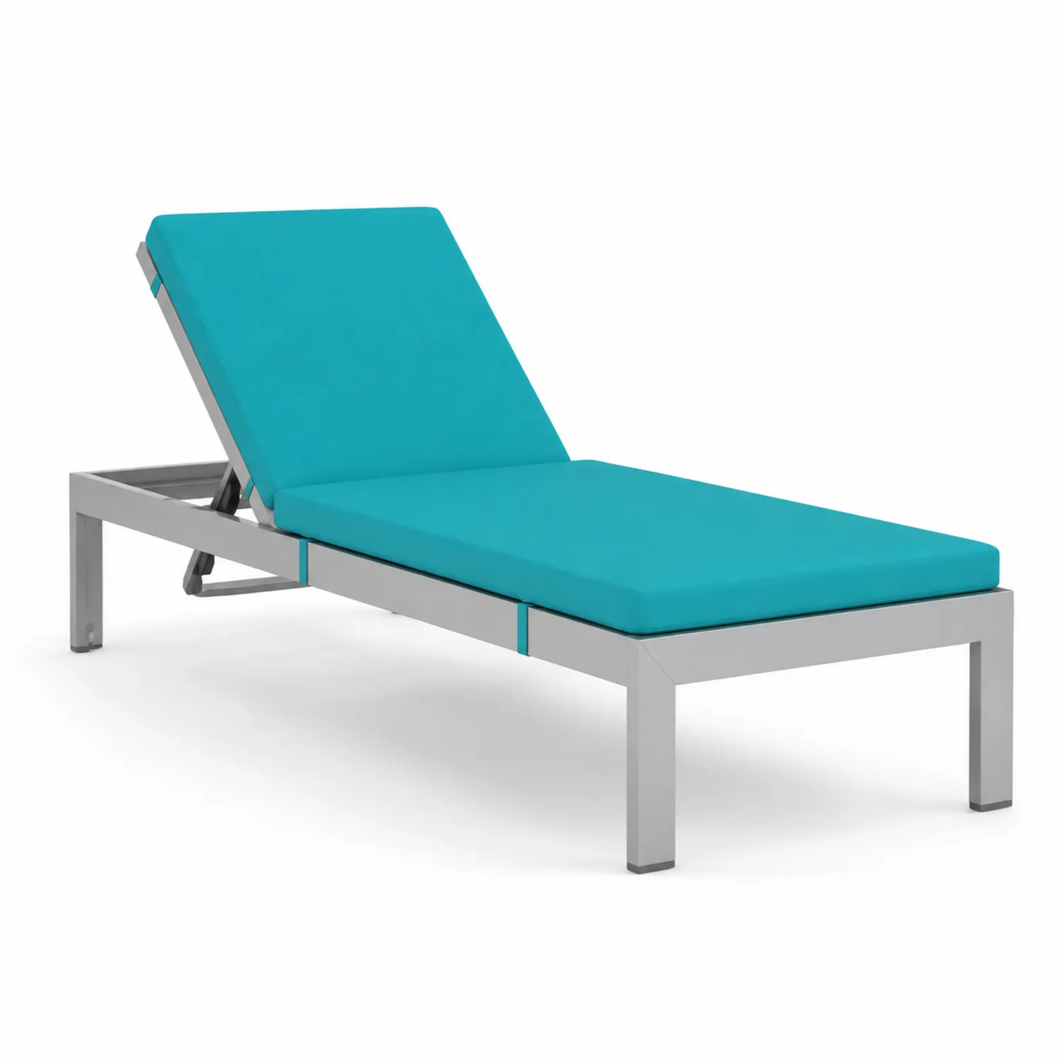 Gartenliegestuhl Aluminium Türkis Polyester-Classicvillaa