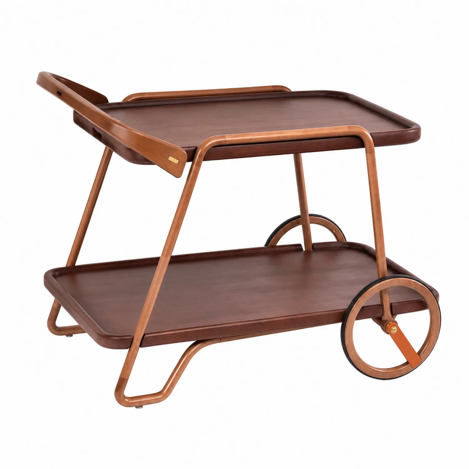 Servierwagen Braun Holz mit Ablagen-Classicvillaa