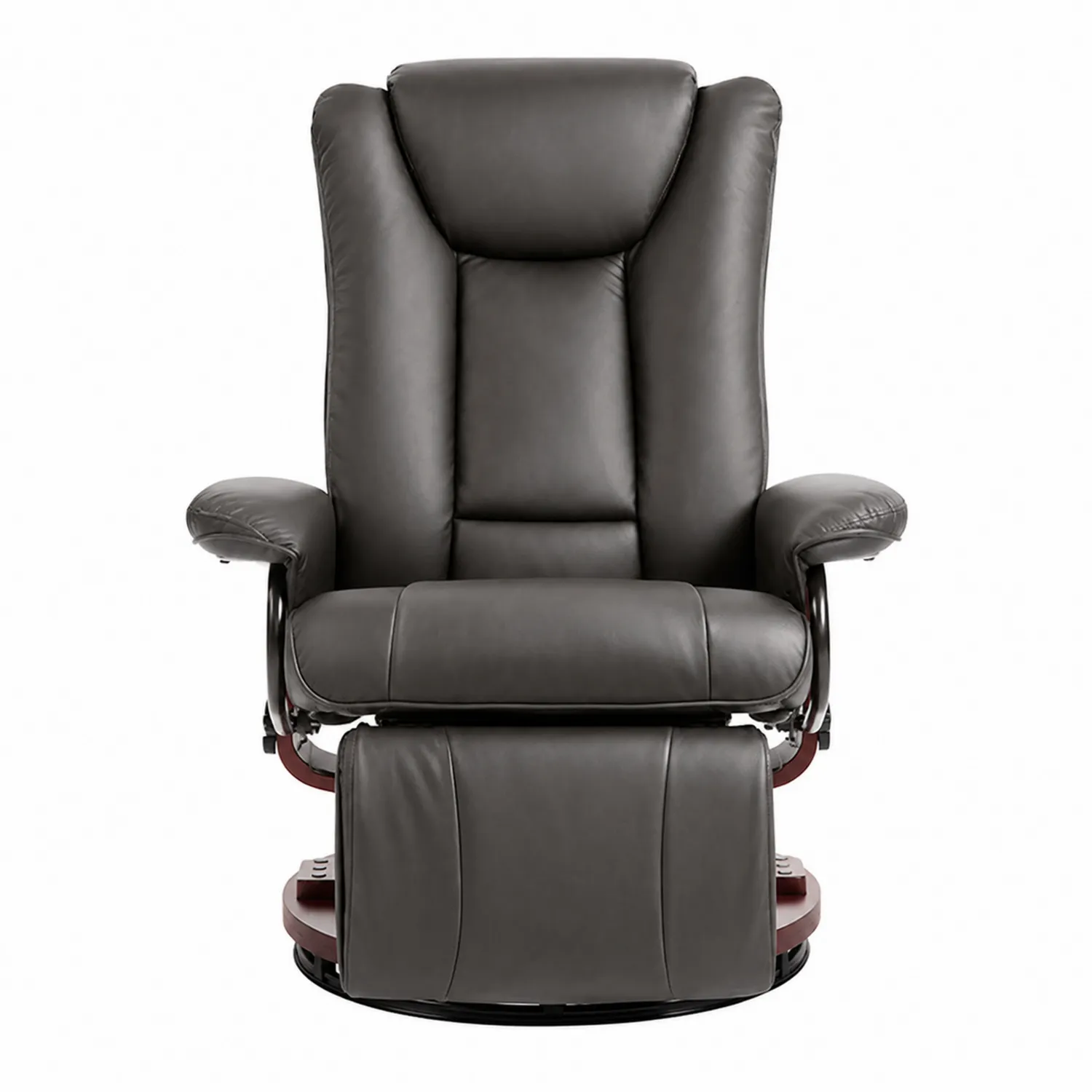 Leder Relaxsessel Grau-Classicvillaa