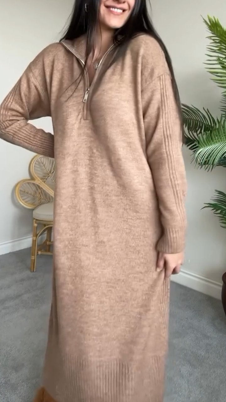 Women's Solid Color Knit Dress