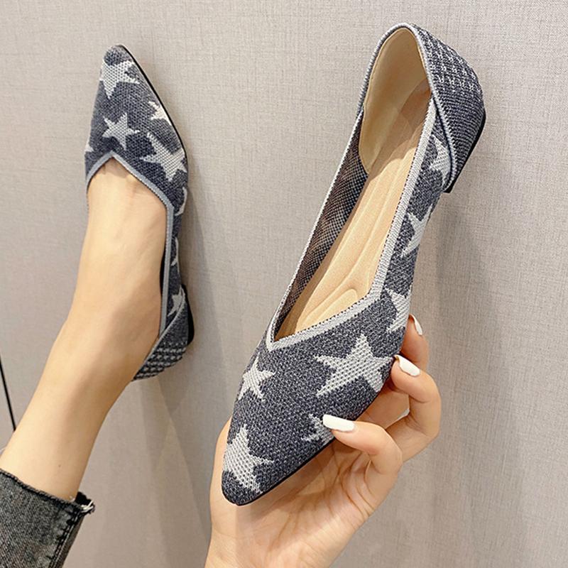  Fly Weaving Shallow Mouth Flat Women's Shoes