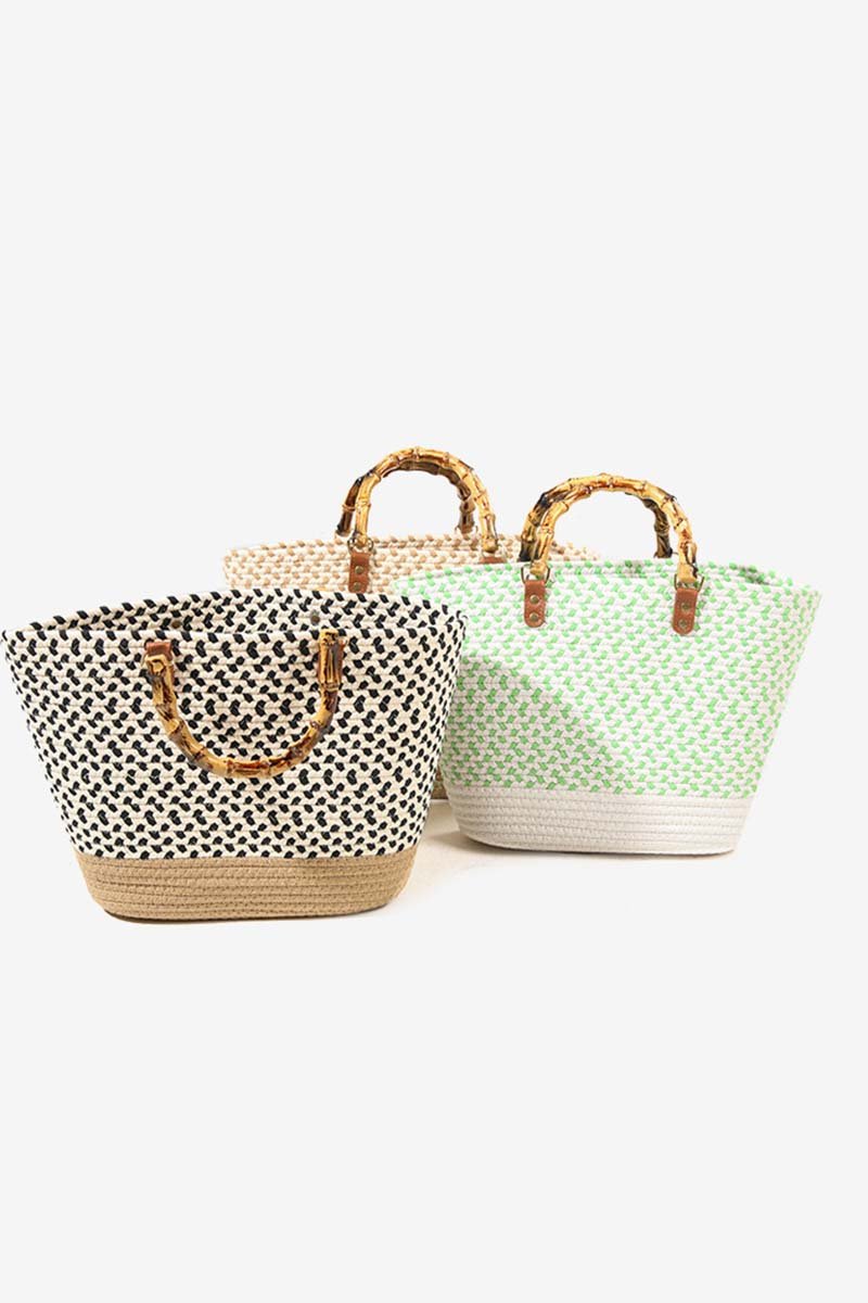 Retro hand-carrying cotton woven bag
