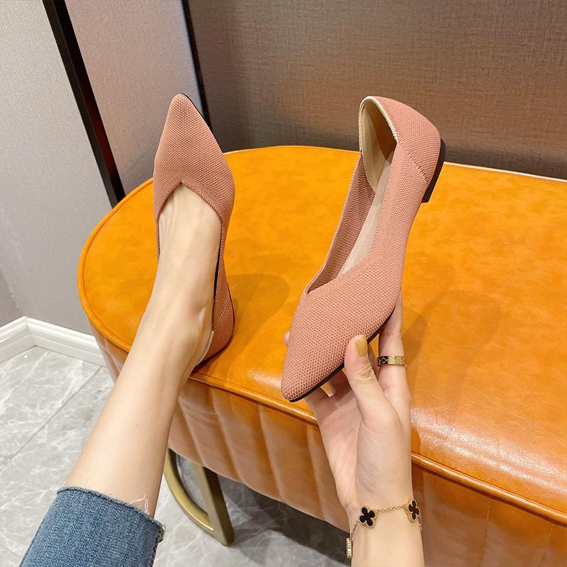  Casual woven shallow flat women's shoes