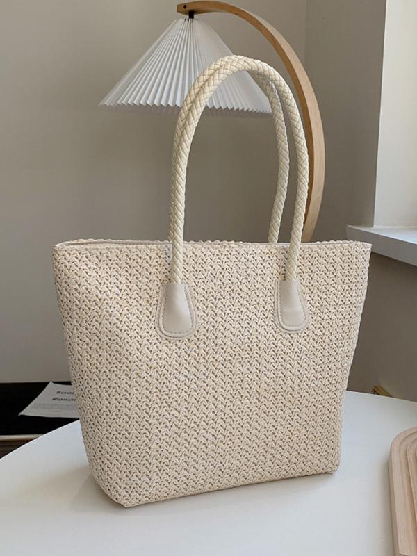 Women's Large Capacity Woven Hand-Carrying Big Shoulder Bag