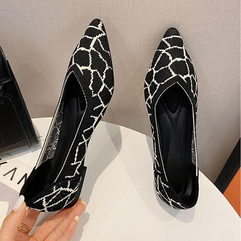  Fly Weaving Shallow Mouth Flat Women's Shoes