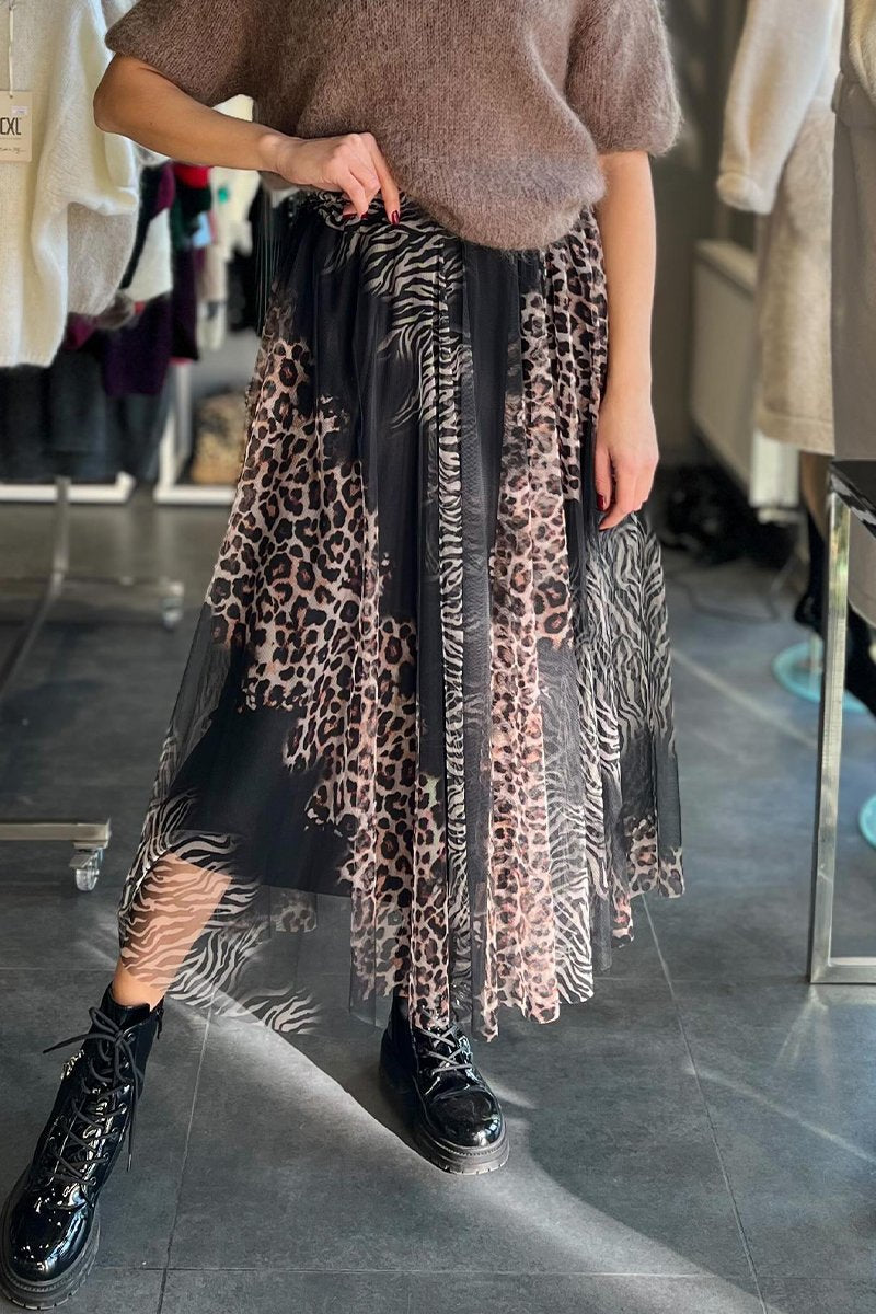 Women's Leopard Printed Mesh Dress