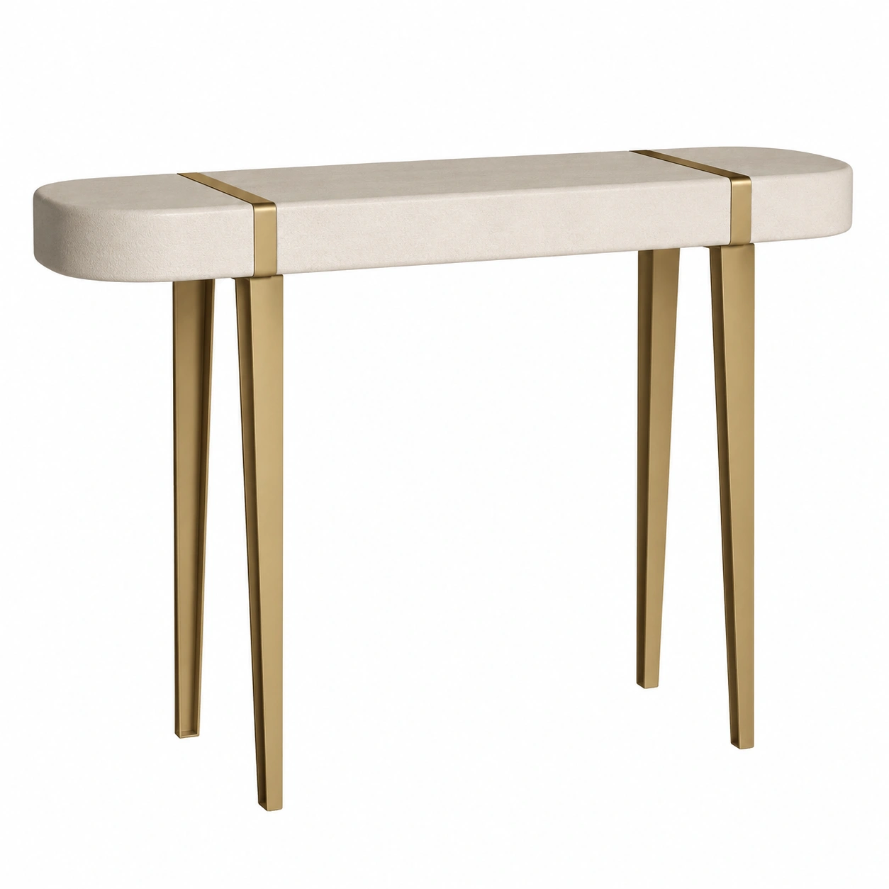 Consola Moderna Beige y Dorado-VirelliHome