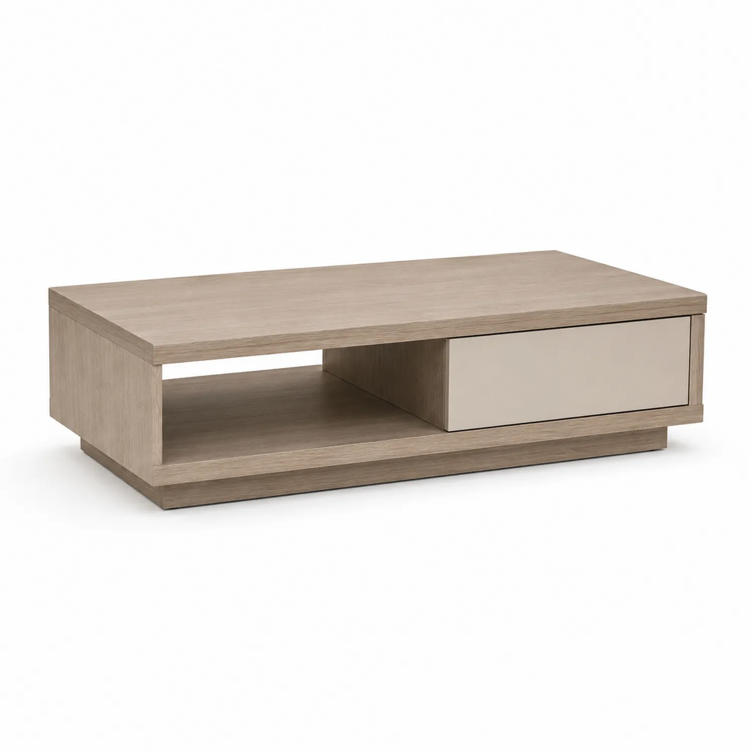 Stolik kawowy z MDF z półką i szufladą 120x60x30 cm