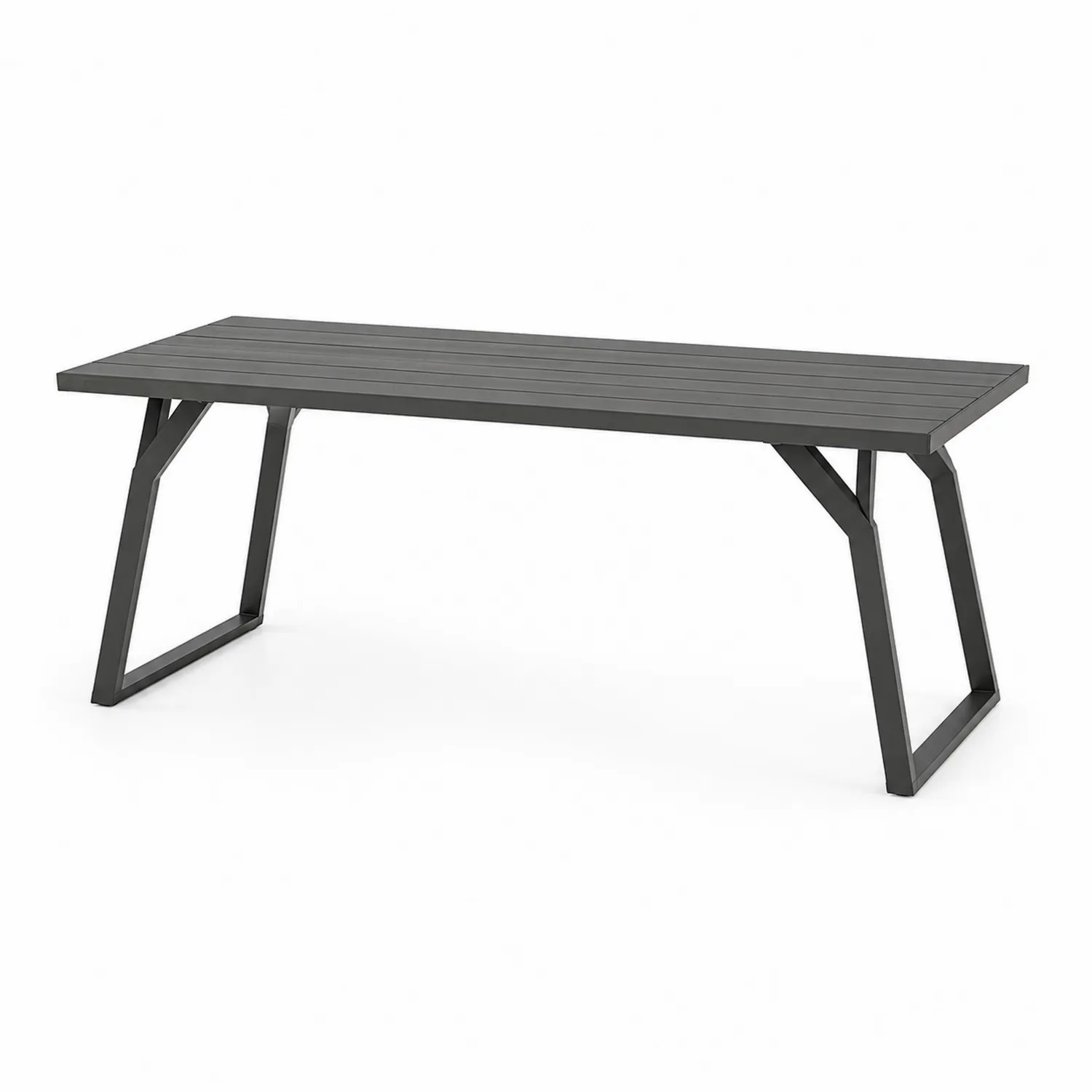 Stół ogrodowy aluminium antracytowy 200x90x75 cm