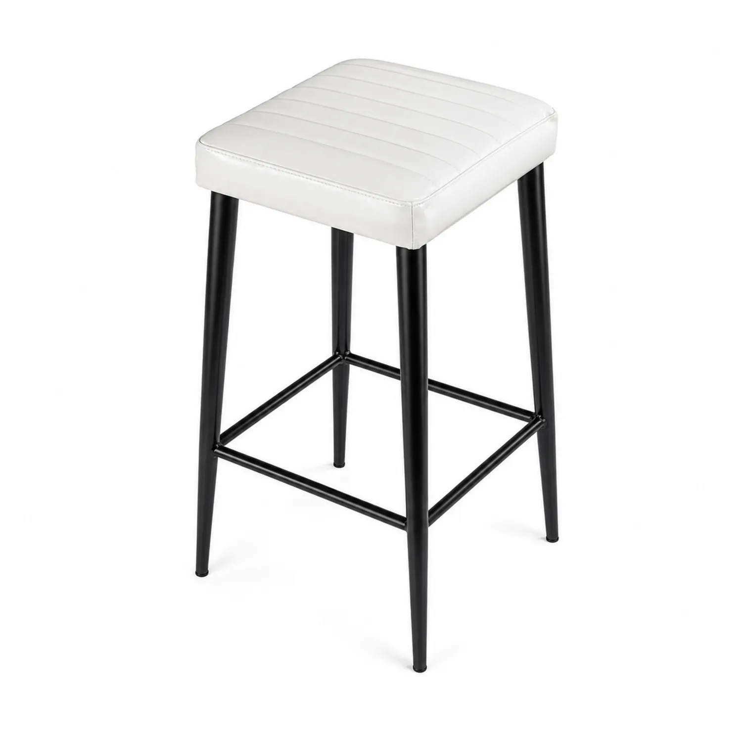 Taboret barowy biały metalowy 75cm
