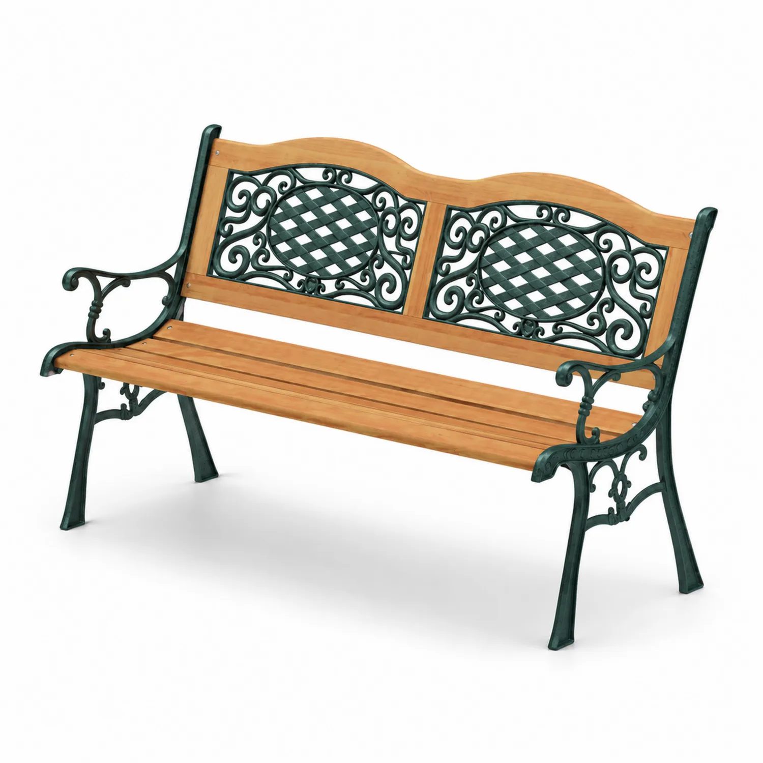 Ławka ogrodowa z żeliwa i drewna 125 cm