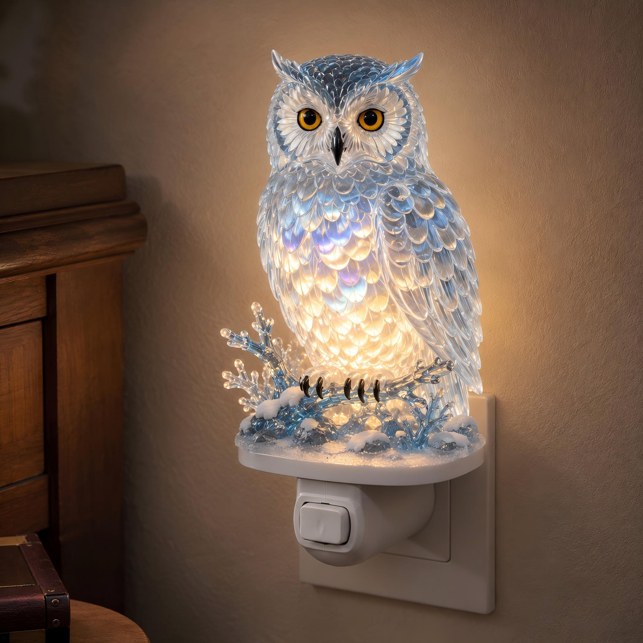 Enchanted Crystal Owl Night Light