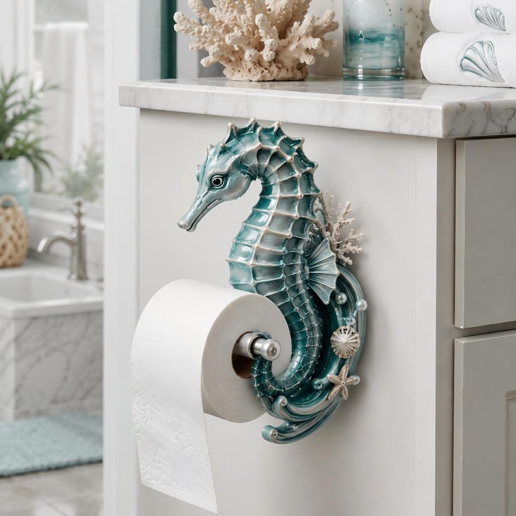 Seahorse Ocean Toilet Paper Holder
