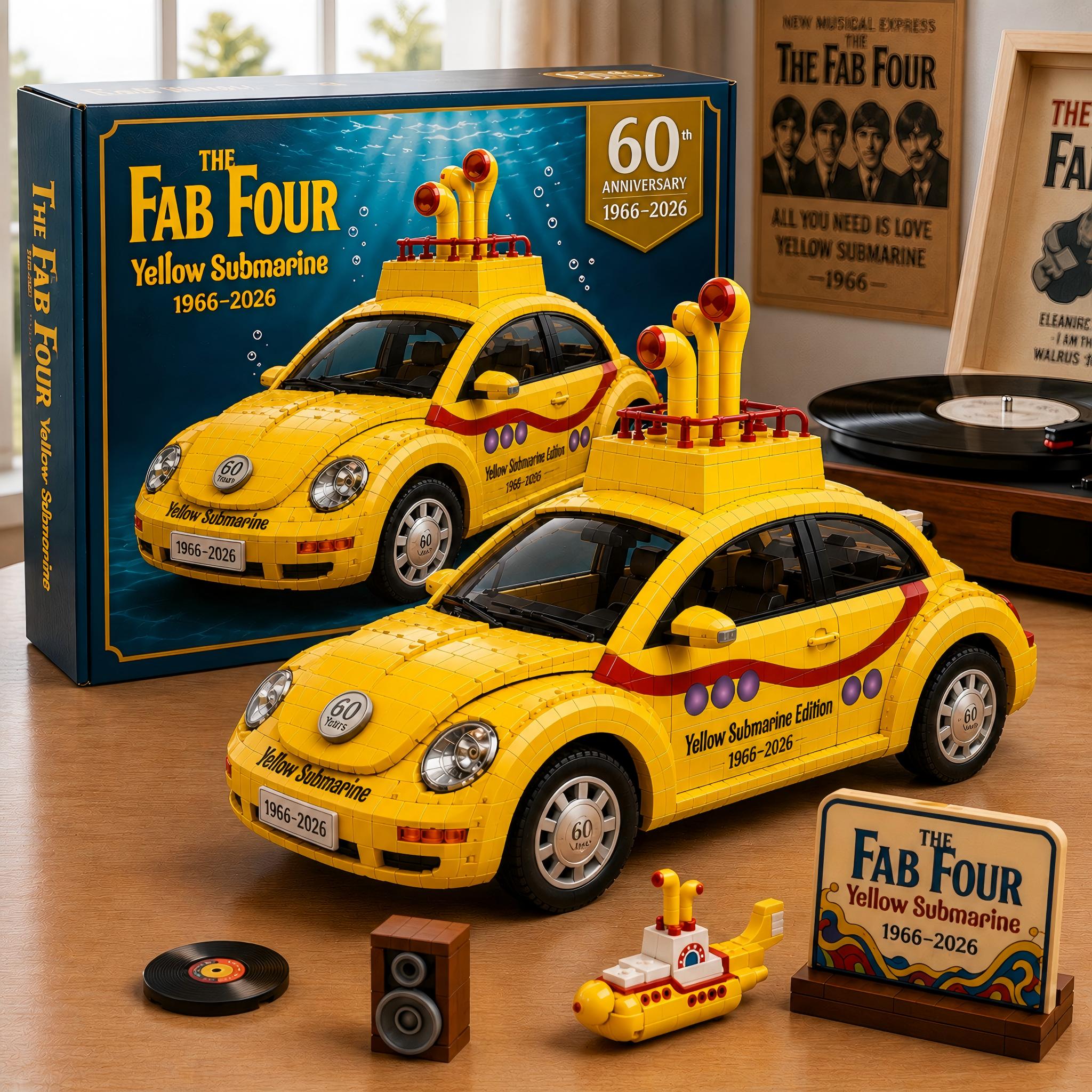 The Fab Four: Yellow Submarine 60th Anniversary Building Set