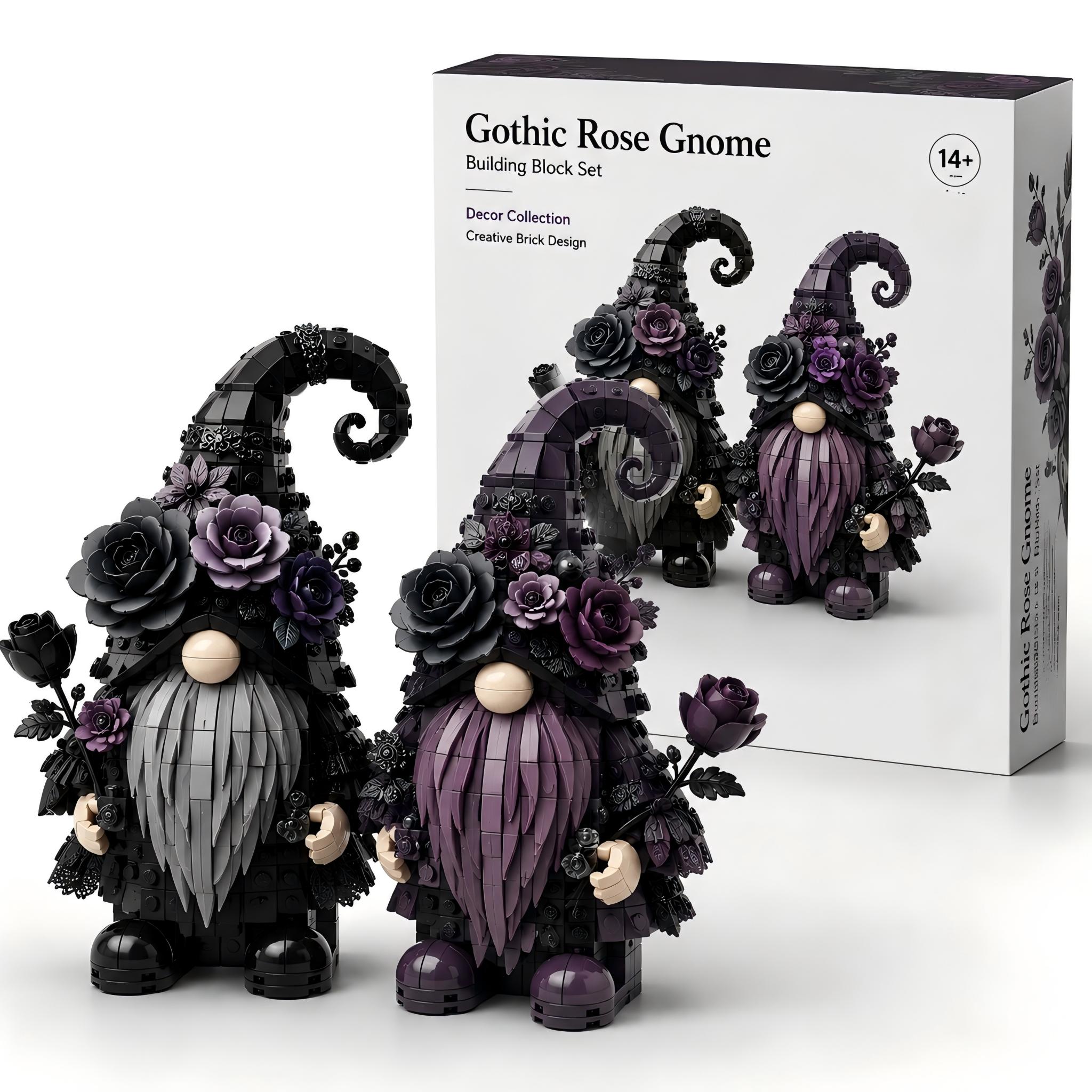 Gothic Rose Gnome Building Block Set