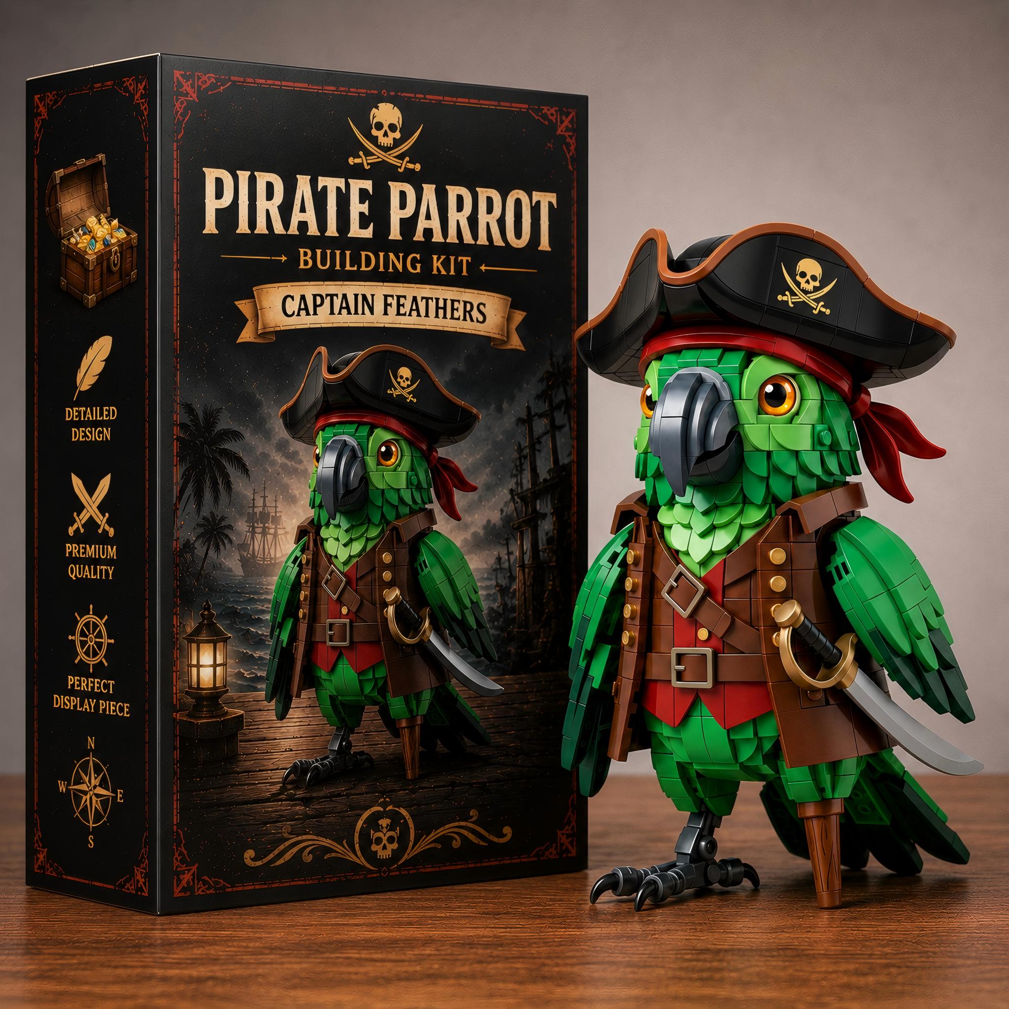 Captain Feathers: Pirate Parrot Building Set