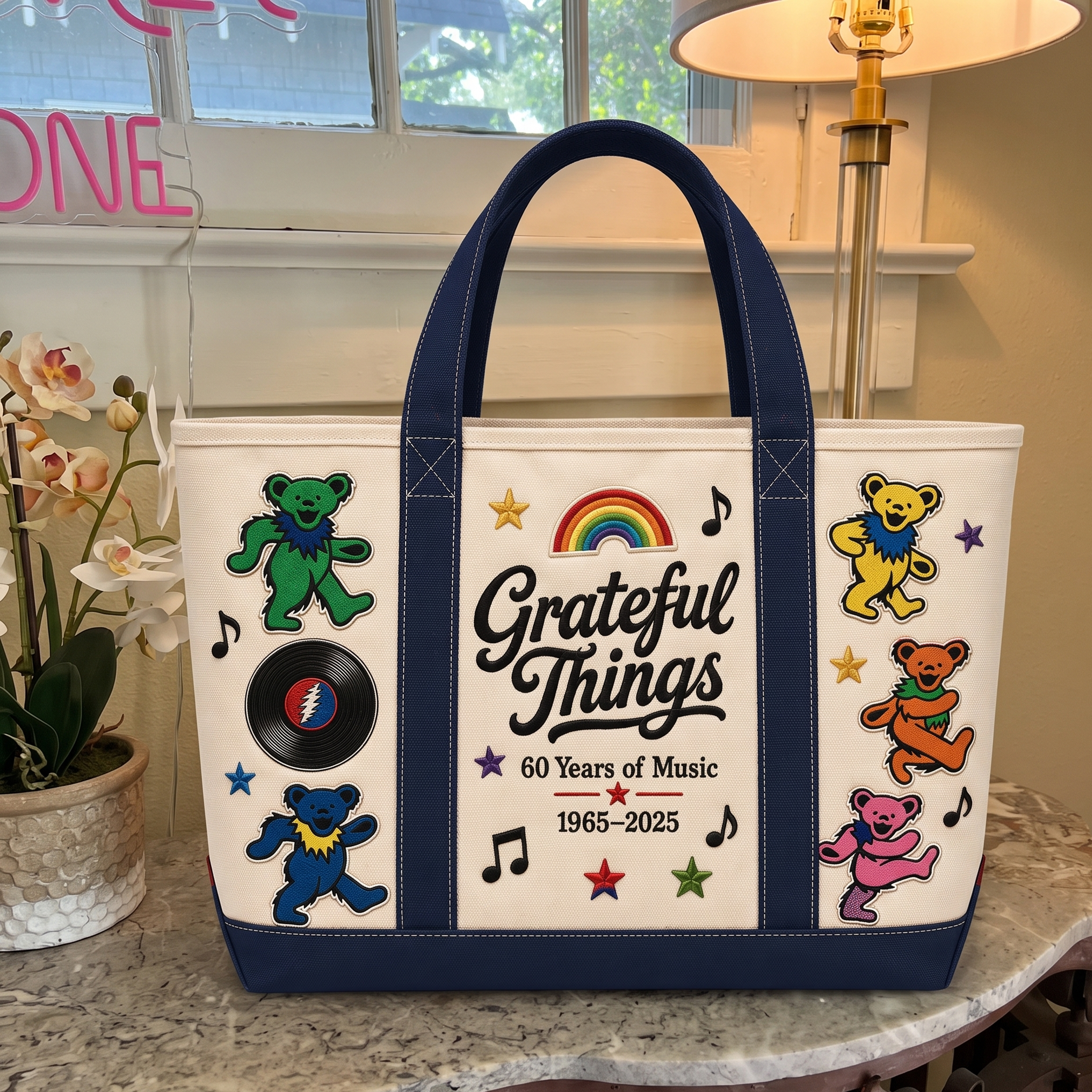 THE DEAD 60th Anniversary Embroidered Canvas Tote Bag