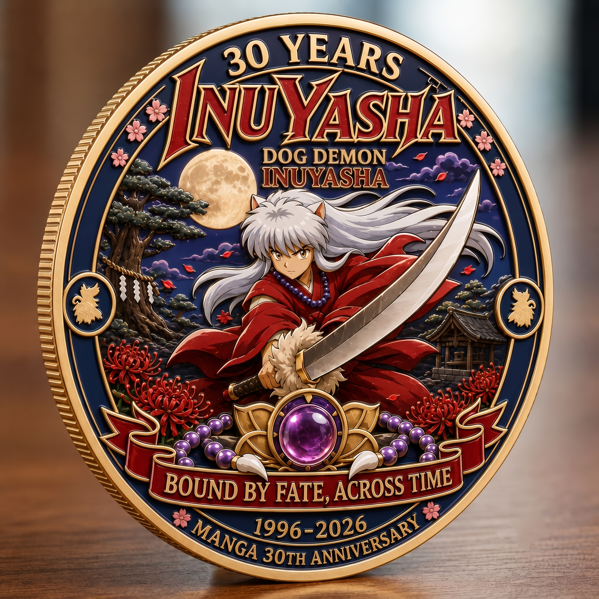 30th Anniversary Commemorative Coin of the Fated Twins Inuyasha and Sesshomaru